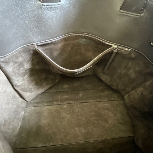 •Lanvin #22115 RARE Baratas Embossed Leather MM Tote Bag Embossed Logo Unisex - Picture 10 of 16